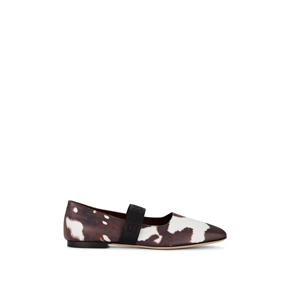 cow print flats