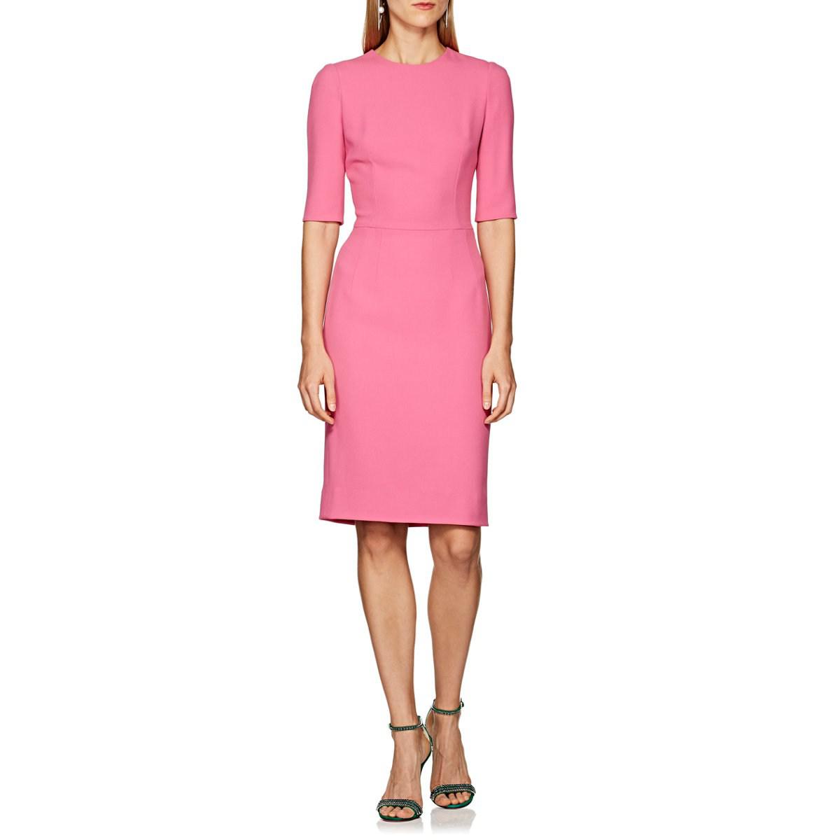 Dolce & Gabbana Cady Sheath Dress in Pink - Lyst
