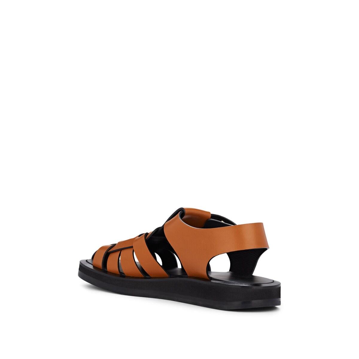 the row fisherman caged leather sandals