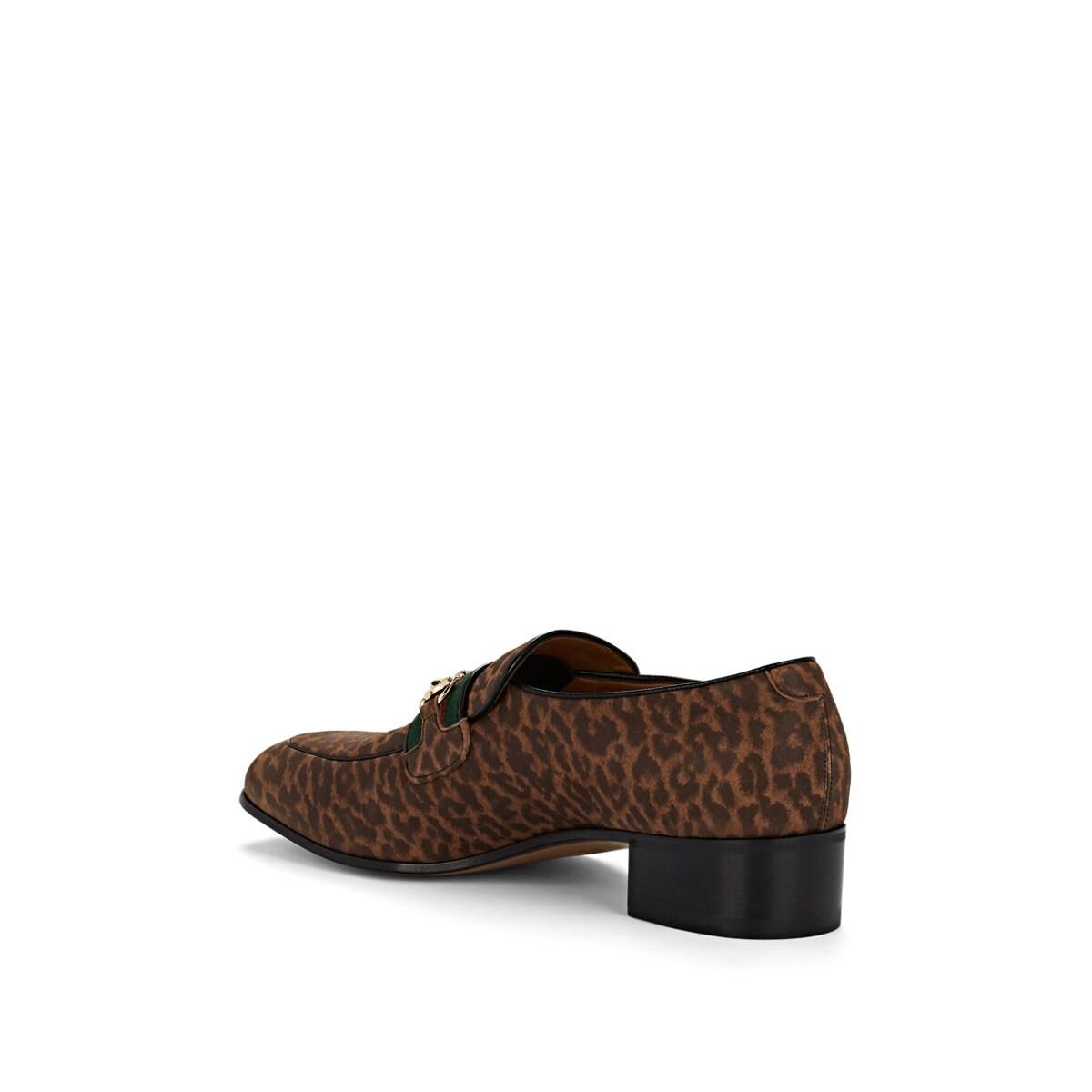 gucci leopard flats