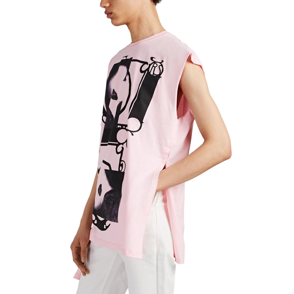 Raf Simons Cotton Photo Print T-shirt in Light Pink (Pink) for Men ...