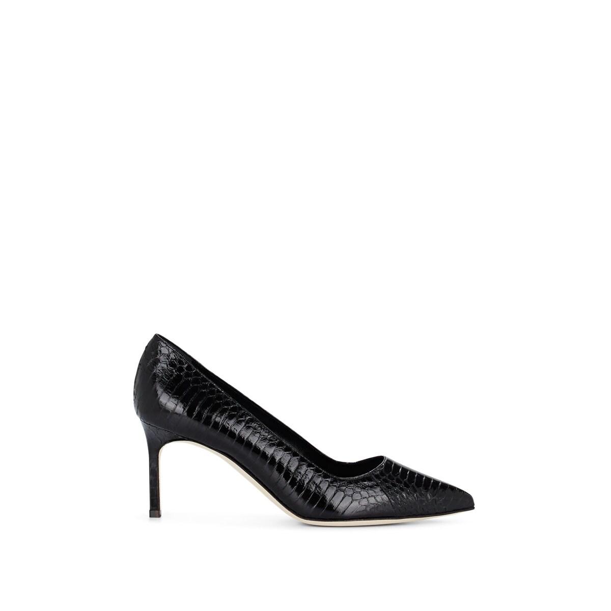 manolo blahnik snakeskin pumps