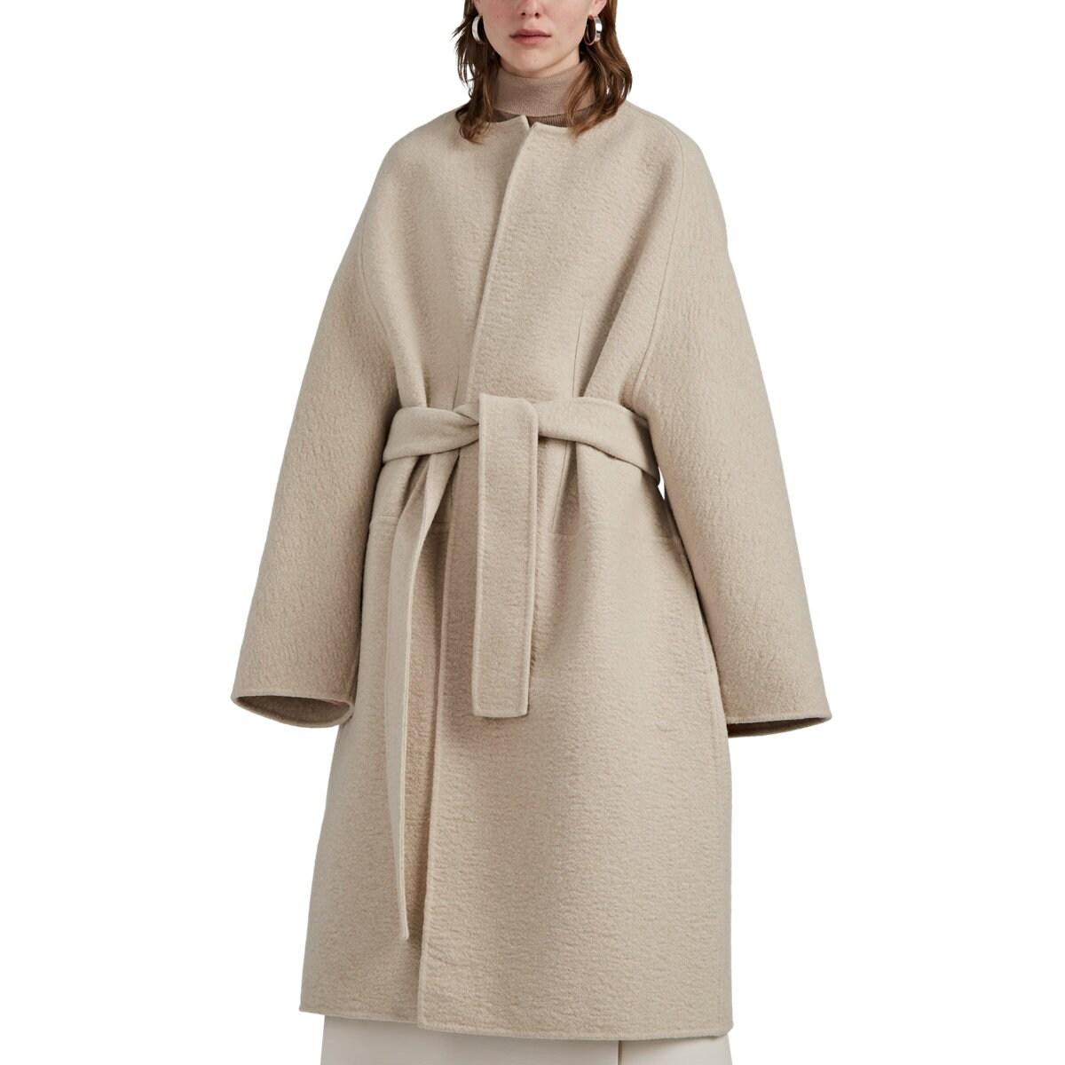 The Row Laurence Mélange Cashmere Belted Coat in Beige (Natural) - Lyst