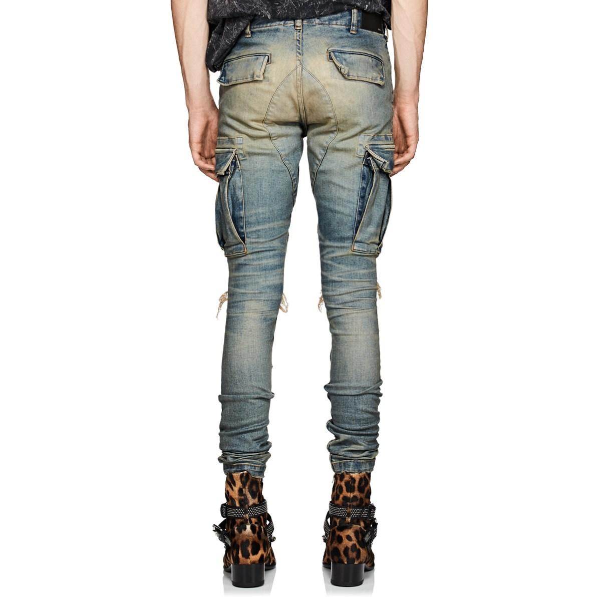 Amiri Denim Mx1 Cargo Skinny Jeans in Blue for Men Lyst