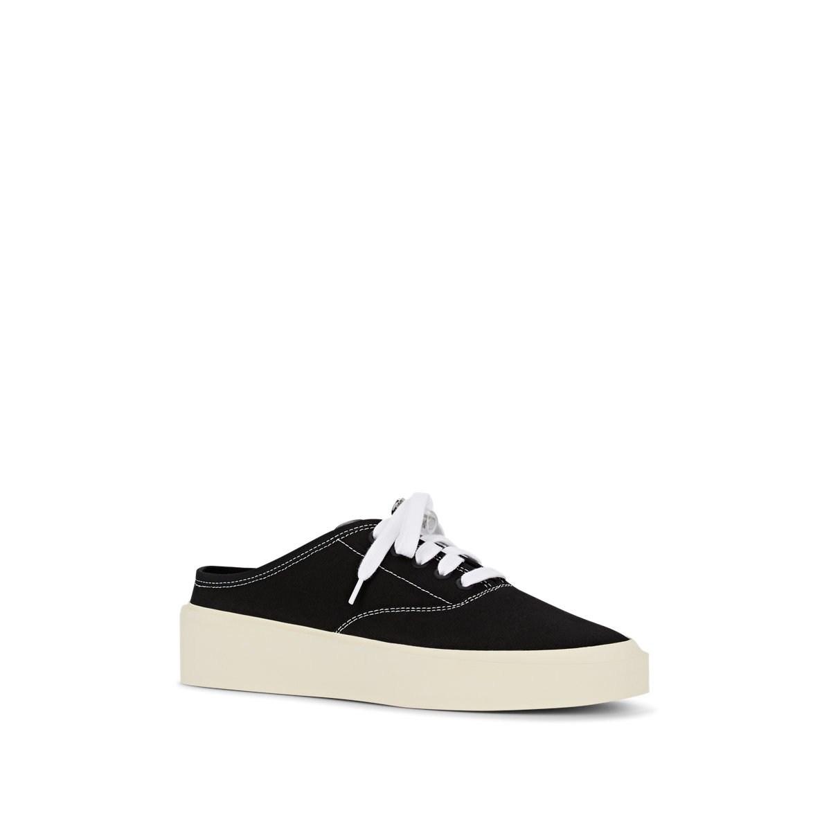 backless canvas sneakers