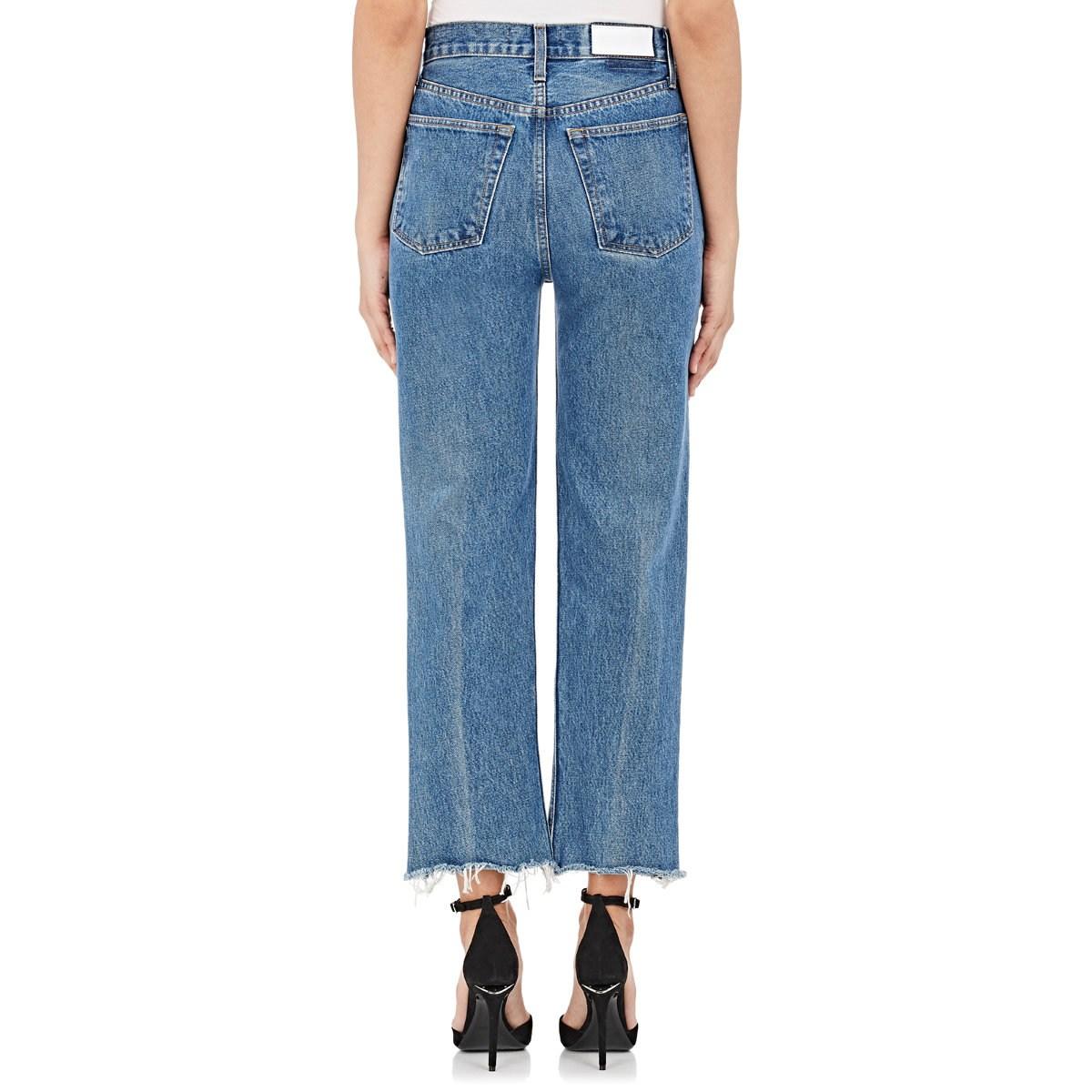 RE/DONE Denim High Rise Stovepipe Jeans in Blue Lyst