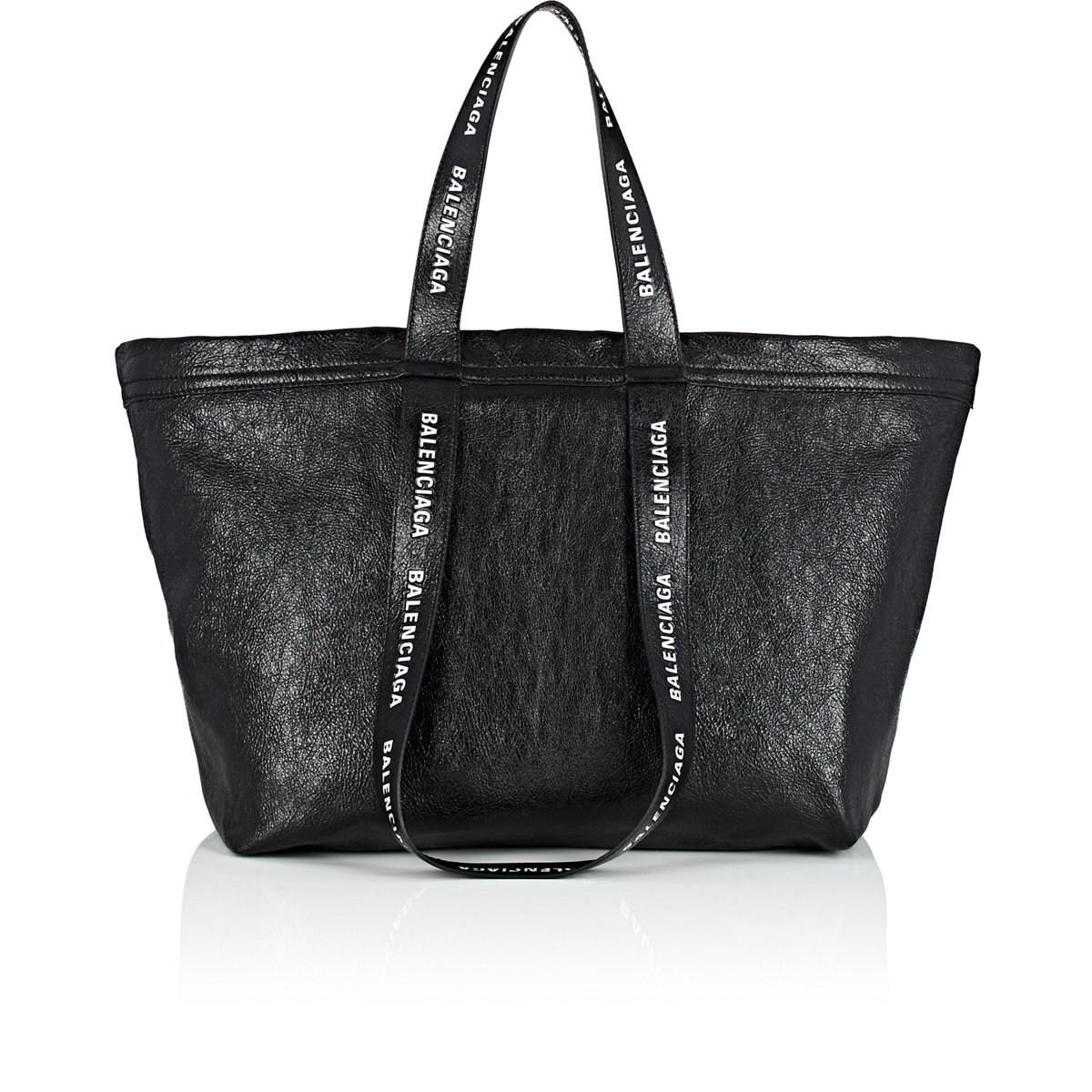 Balenciaga Carry Shopper S Leather Tote Bag in Black for Men - Lyst