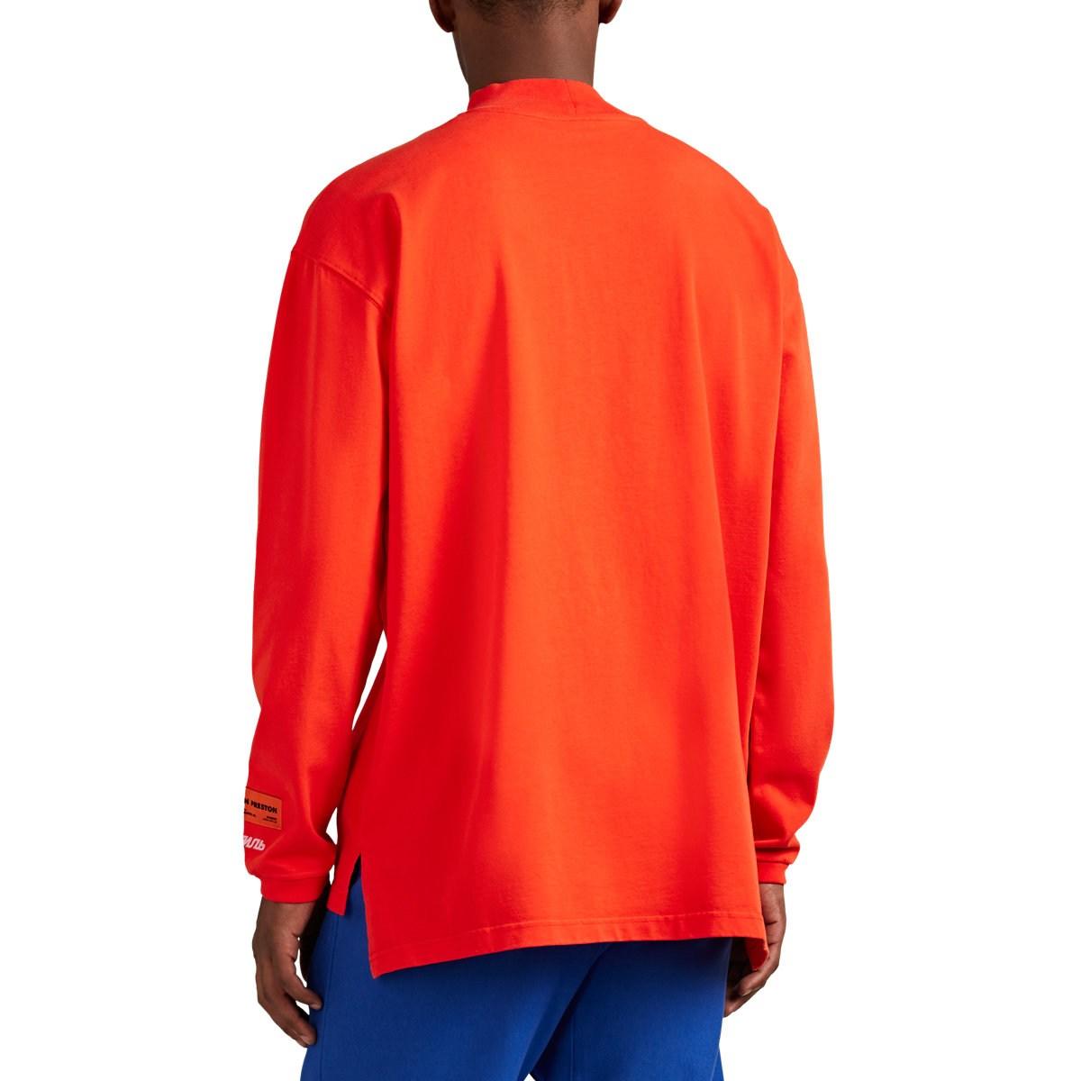 Heron Preston Cotton Oversized Mock-turtleneck Long-sleeve T-shirt in Orange for Men - Lyst