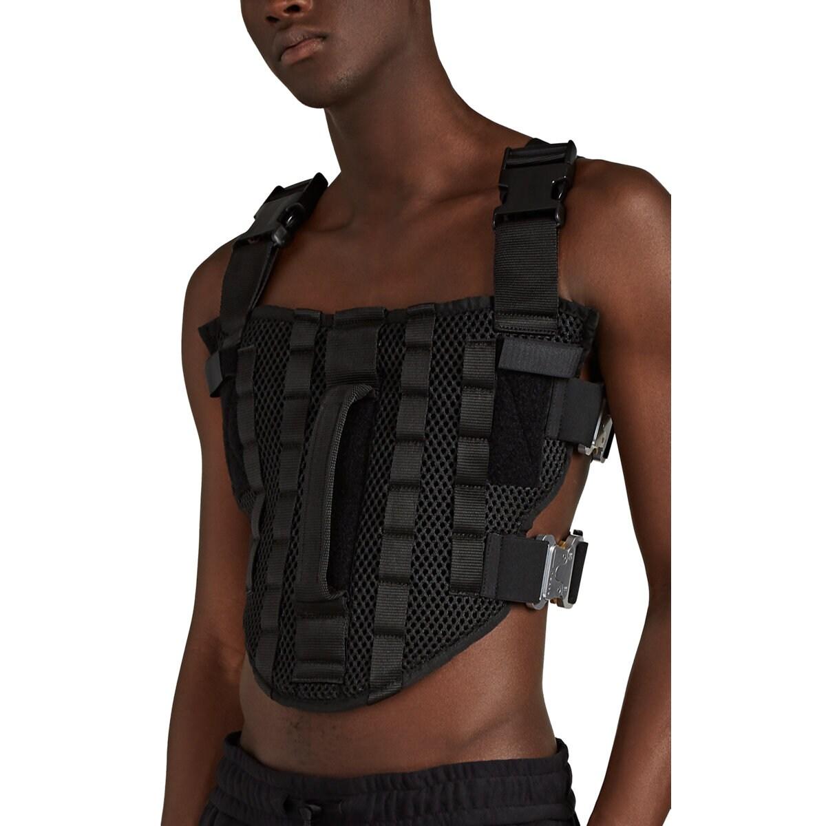 1017 ALYX 9SM Synthetic Buckledetailed Tactical Mesh Vest in Black for