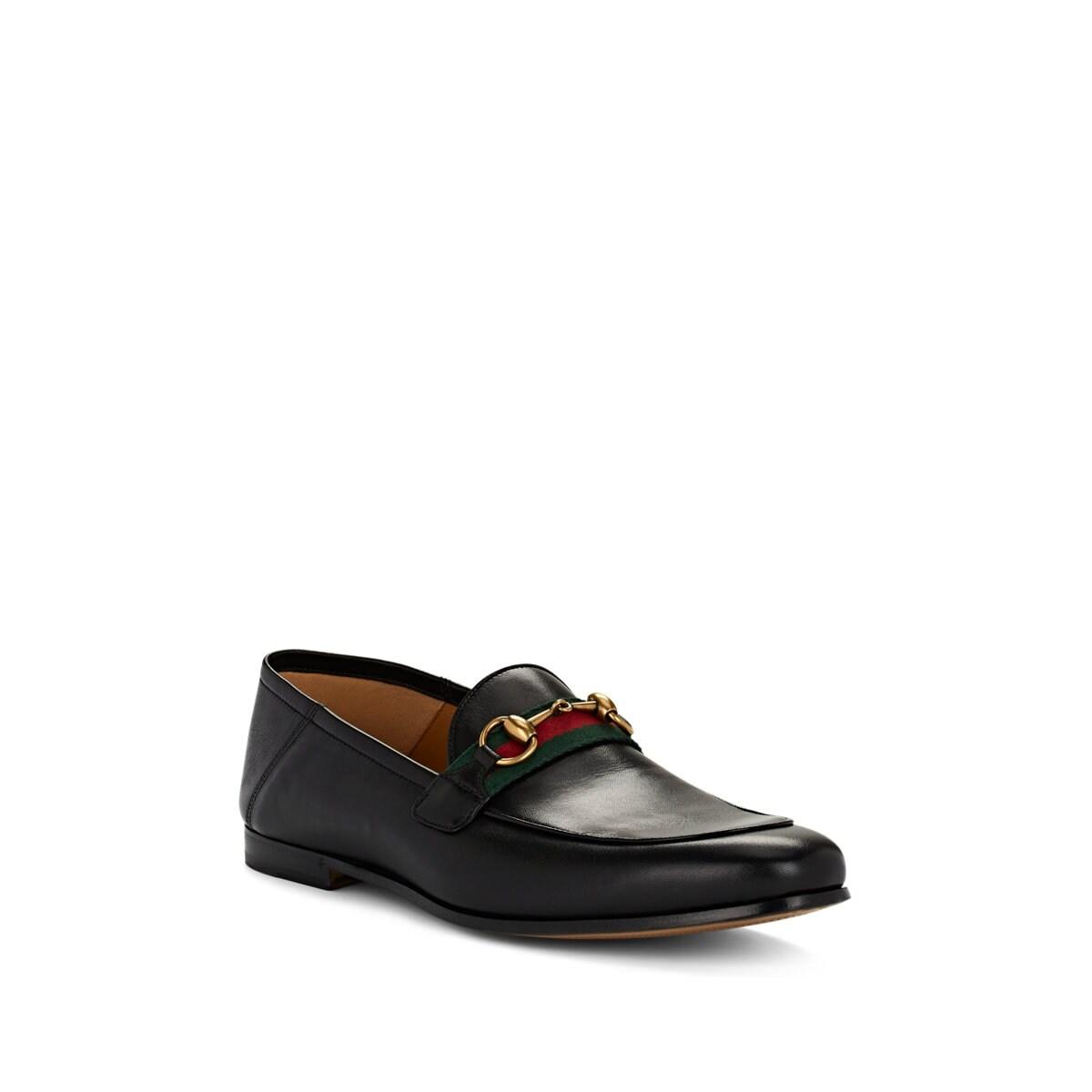 Gucci Brixton Leather Loafers in Black for Men - Lyst