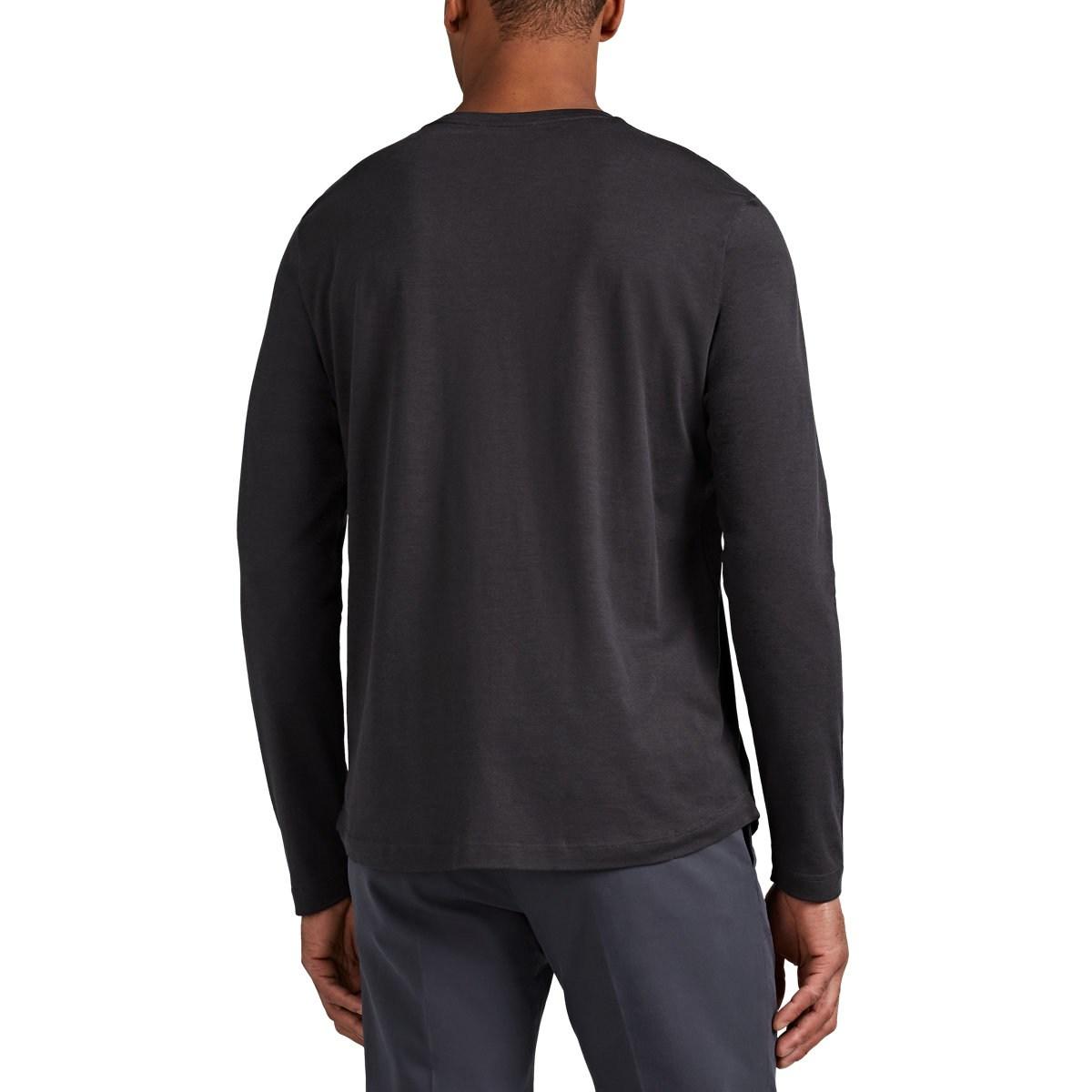 Loro Piana Cotton Jersey Long-sleeve T-shirt in Black for Men - Lyst