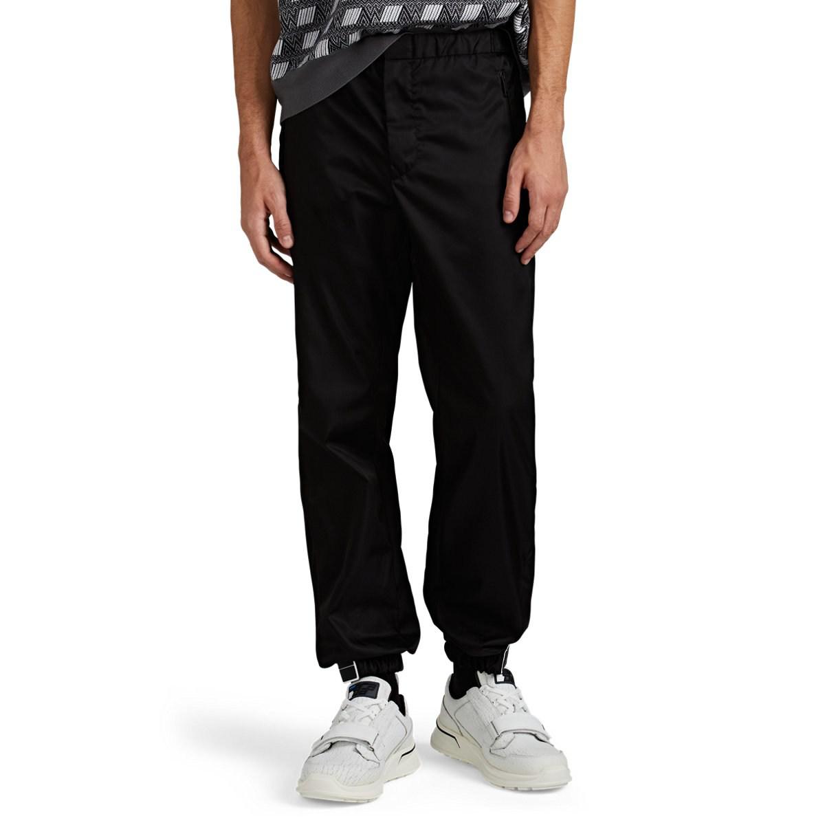 prada rubber cuff jogger pants