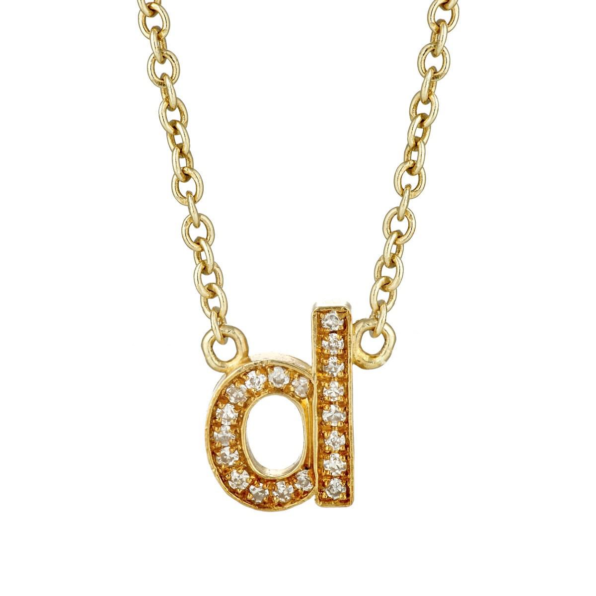 Lyst Jennifer Meyer Initial Necklace in Metallic