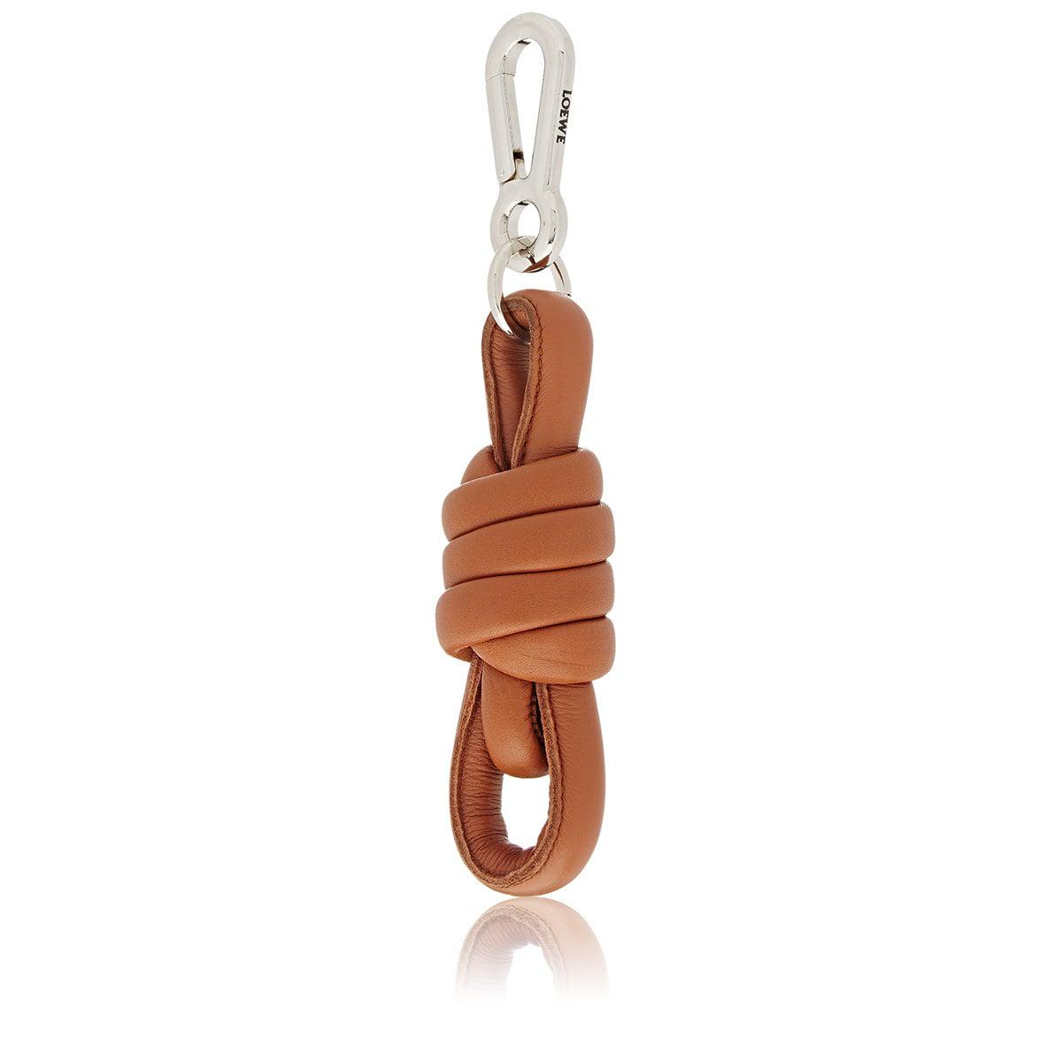 Loewe Leather Knot Key Chain in Brown Lyst