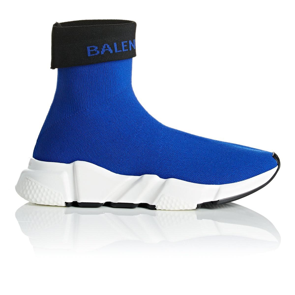 balenciaga men's toe knit high top sneakers