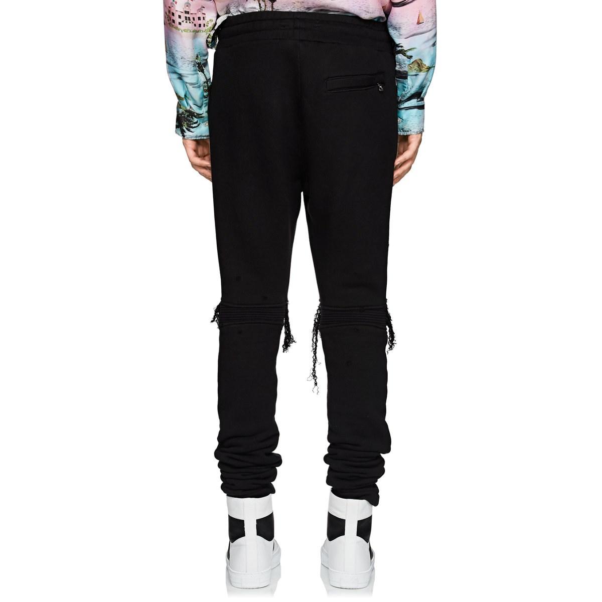 Amiri Grained-inset Jogger Pants in Black for Men - Lyst
