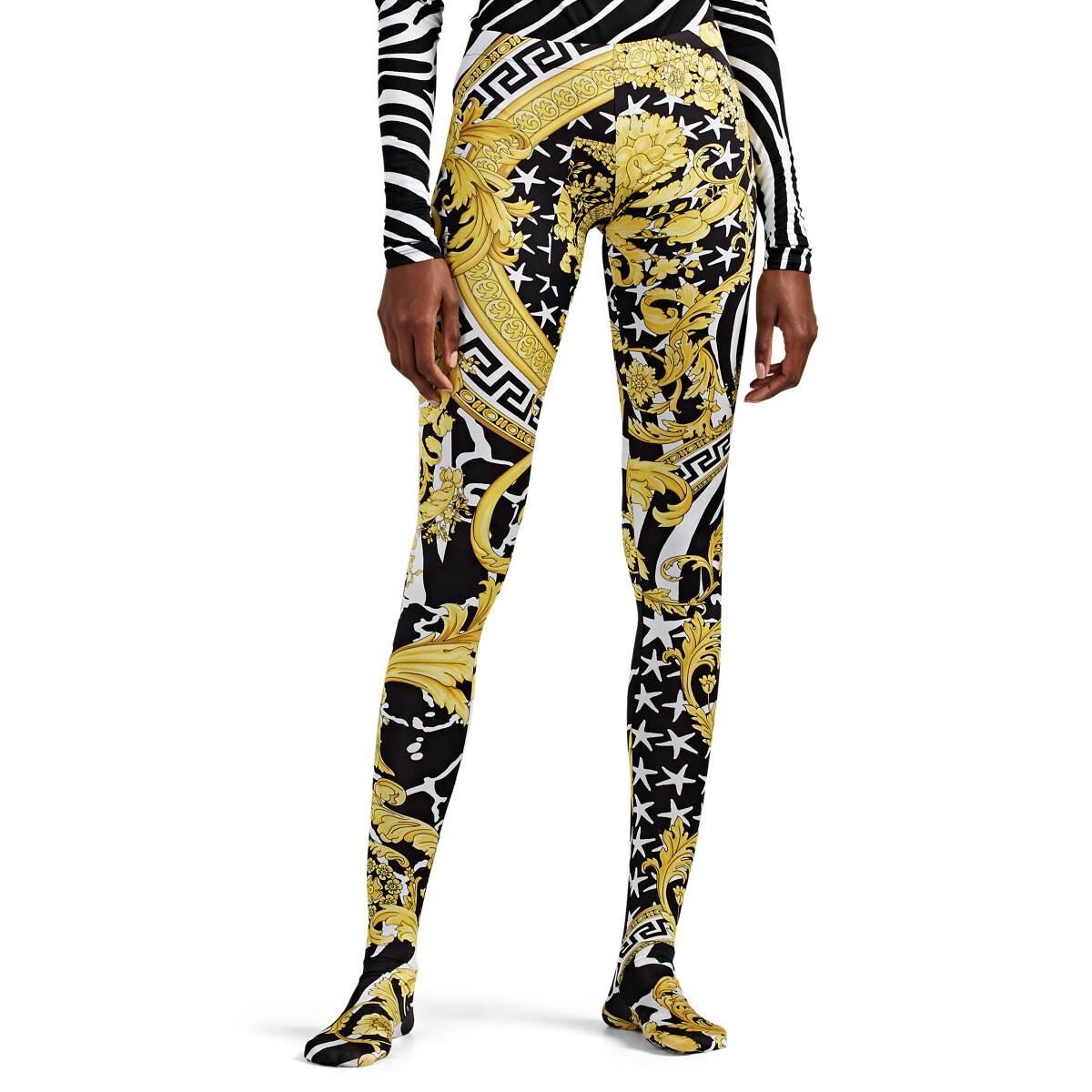 versace leggings black