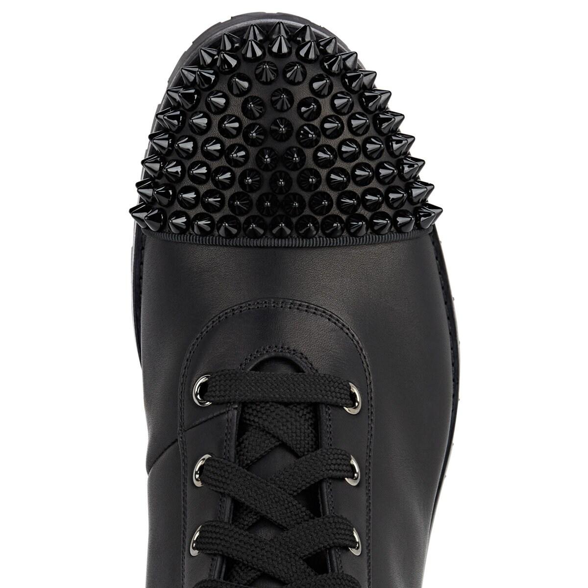 Christian Louboutin Ts Croc Leather Combat Boots in Black - Lyst