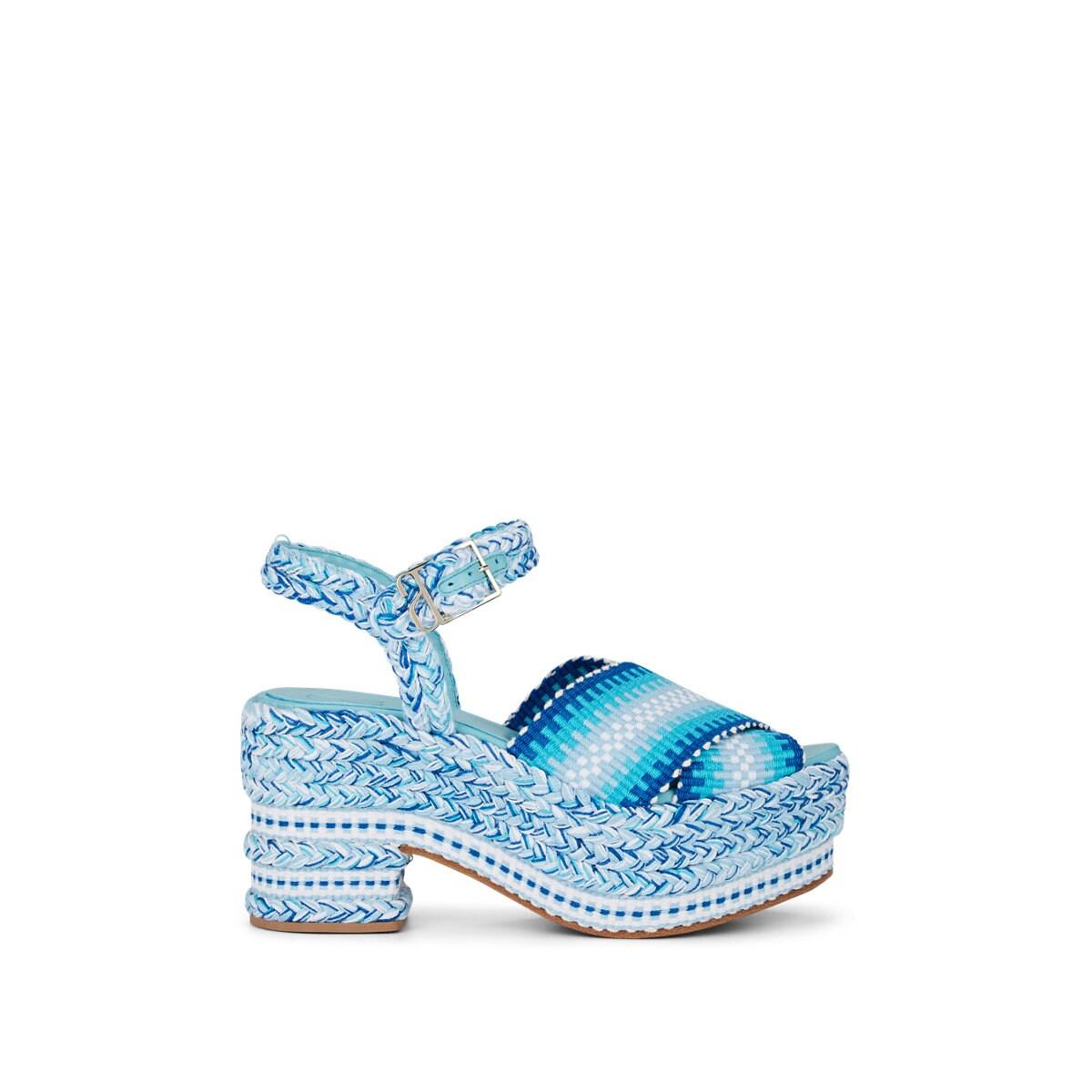 ANTOLINA PARIS Brenda Cotton Platform Sandals in Blue - Lyst