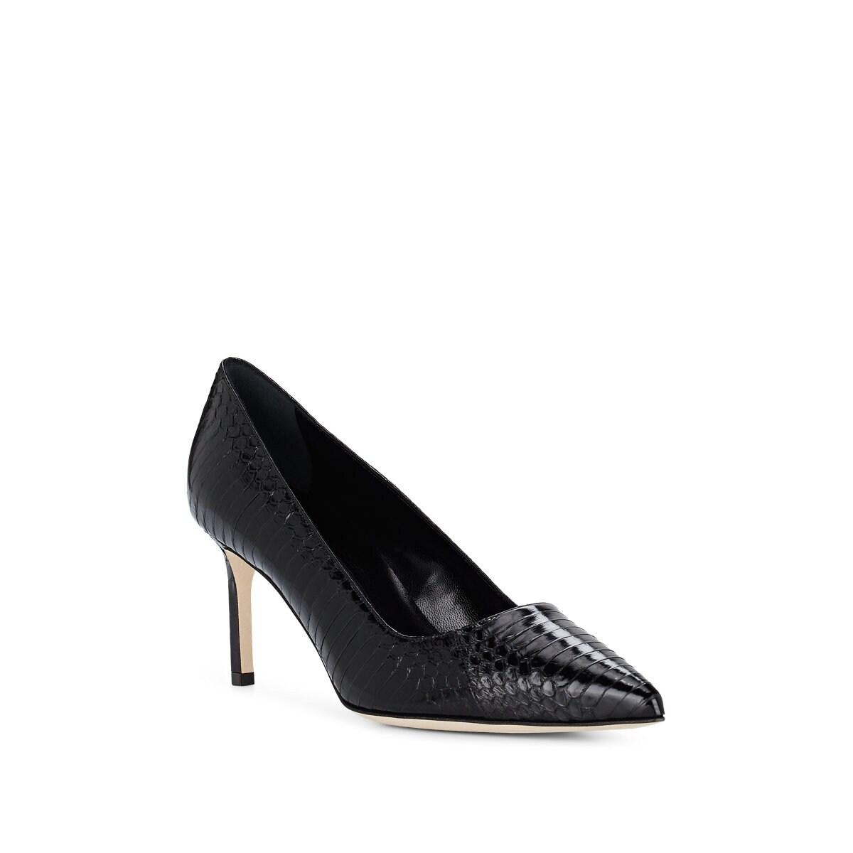 Manolo Blahnik Leather Bb Snakeskin Pumps in Black Snake (Black) - Lyst