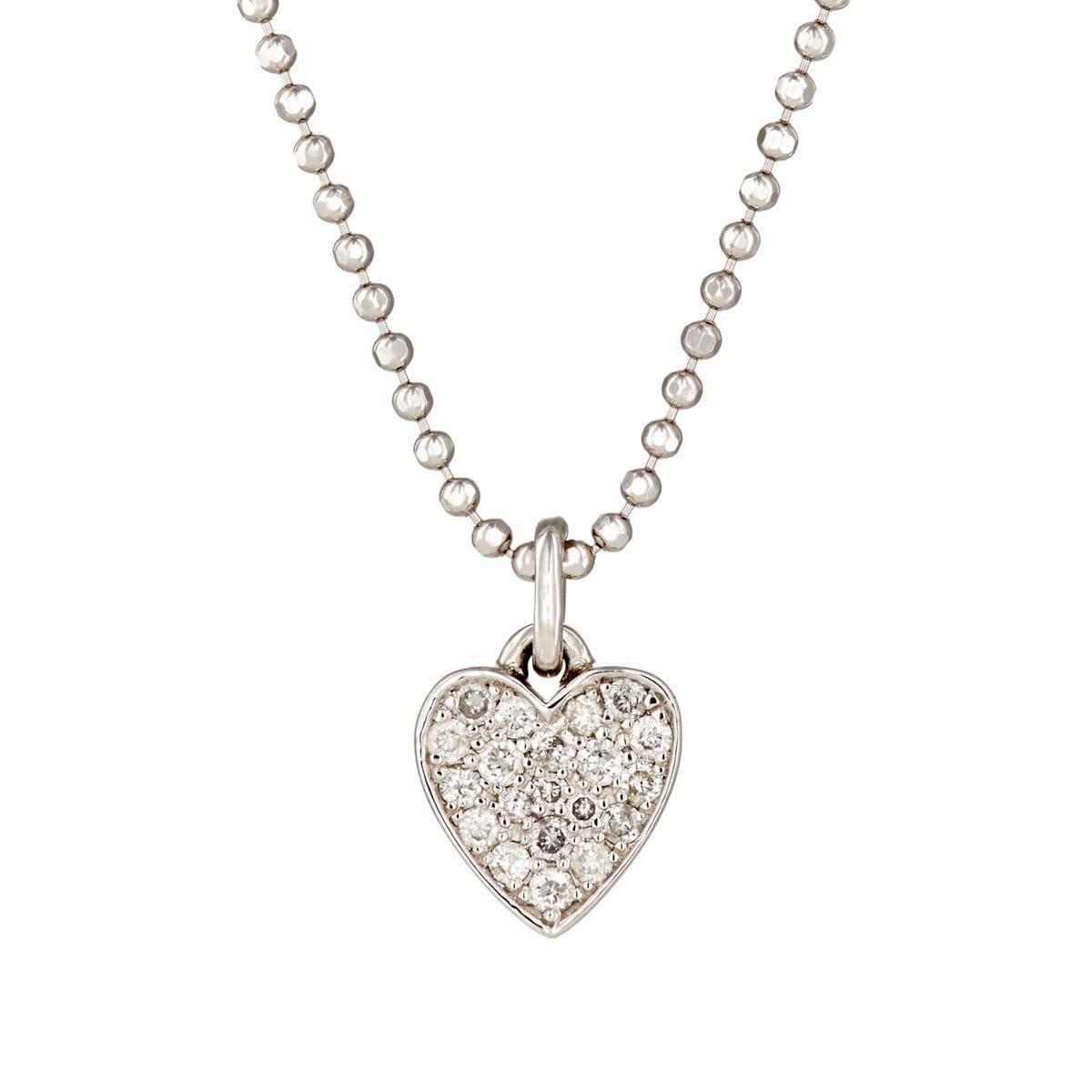 Lyst Jennifer Meyer Pavé Diamond Heart Pendant Necklace