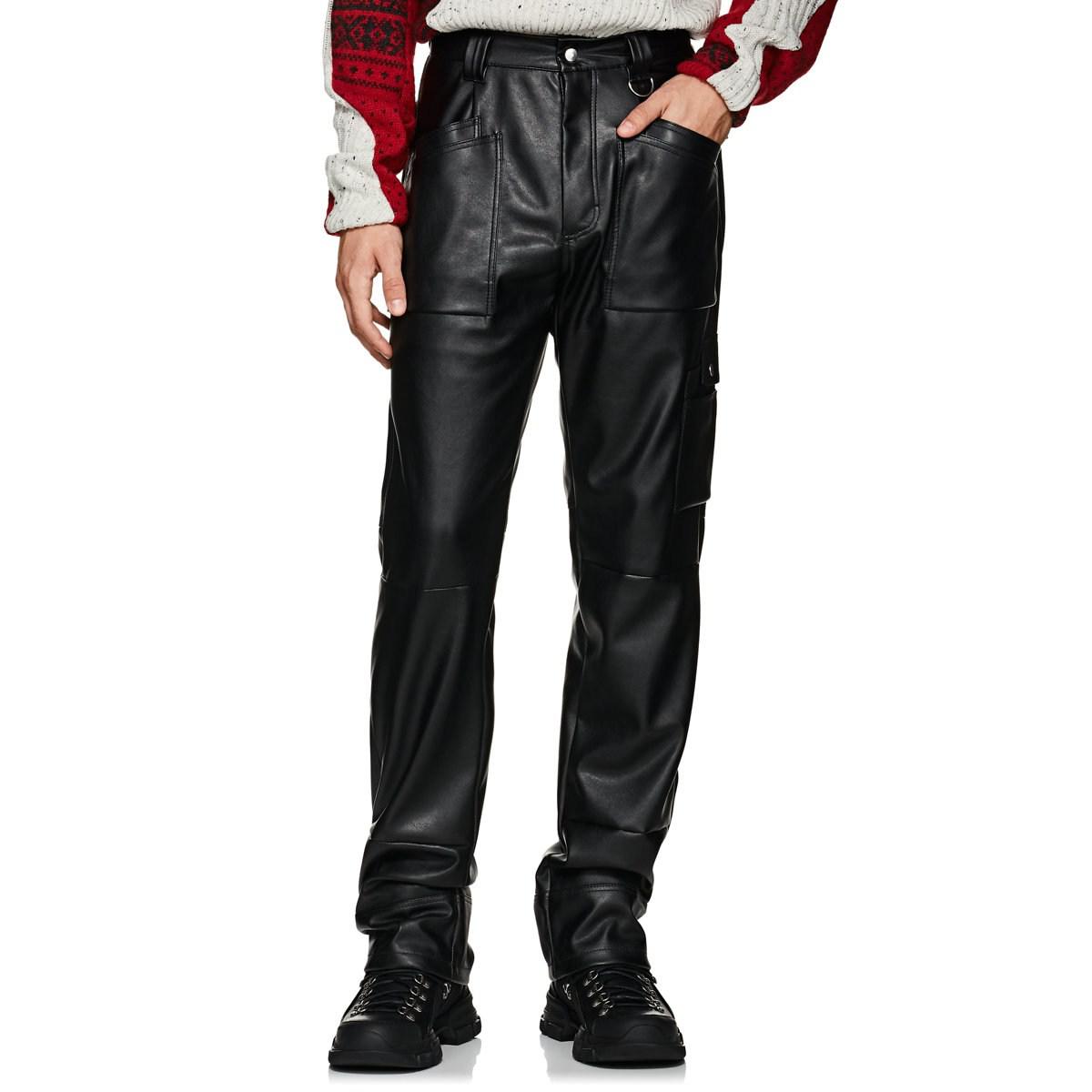 GmbH Faux-leather Workman Pants in Black for Men - Lyst