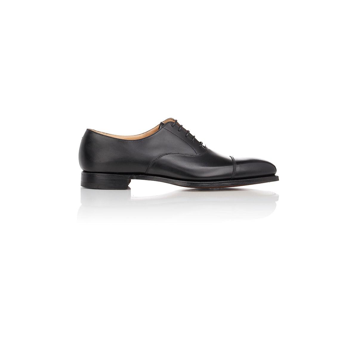 Crockett and Jones Leather Hallam Cap-toe Balmorals in Black for Men - Lyst