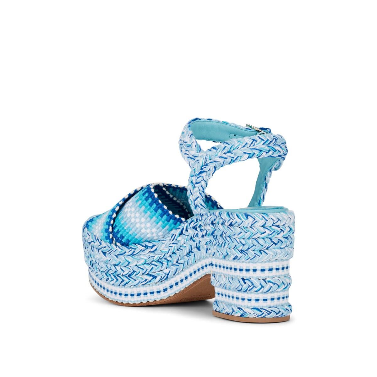 ANTOLINA PARIS Brenda Cotton Platform Sandals in Blue - Lyst
