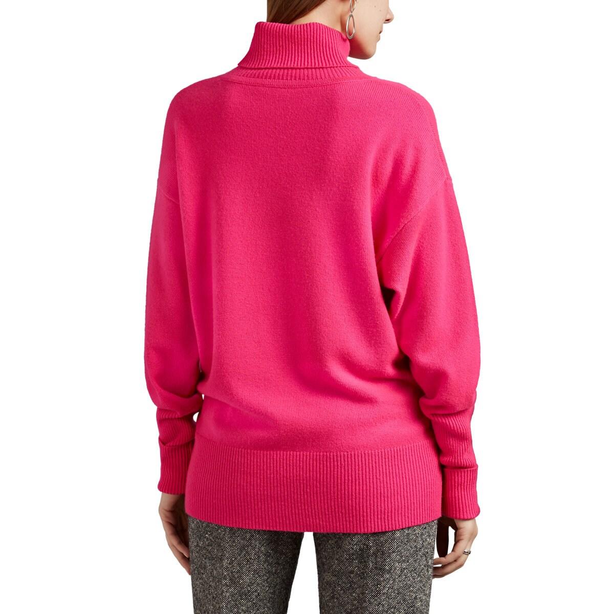 Victoria Beckham Cashmere Turtleneck Sweater in Pink Lyst