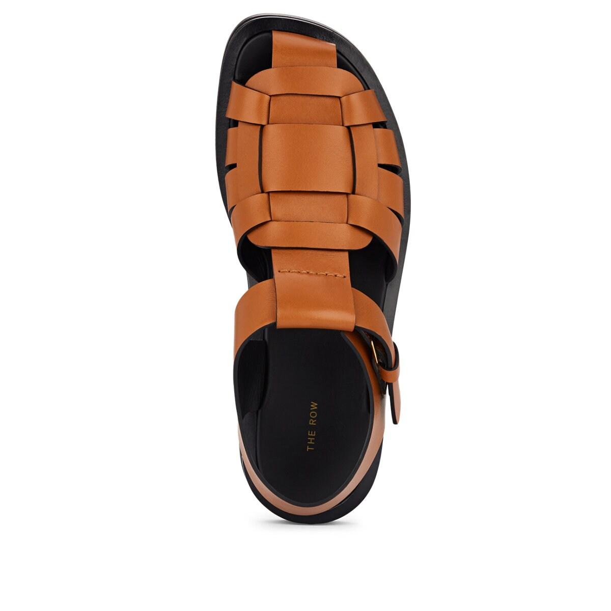 the row fisherman caged leather sandals