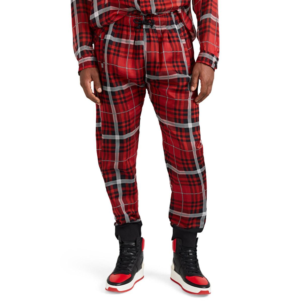 buffalo plaid jogger pants