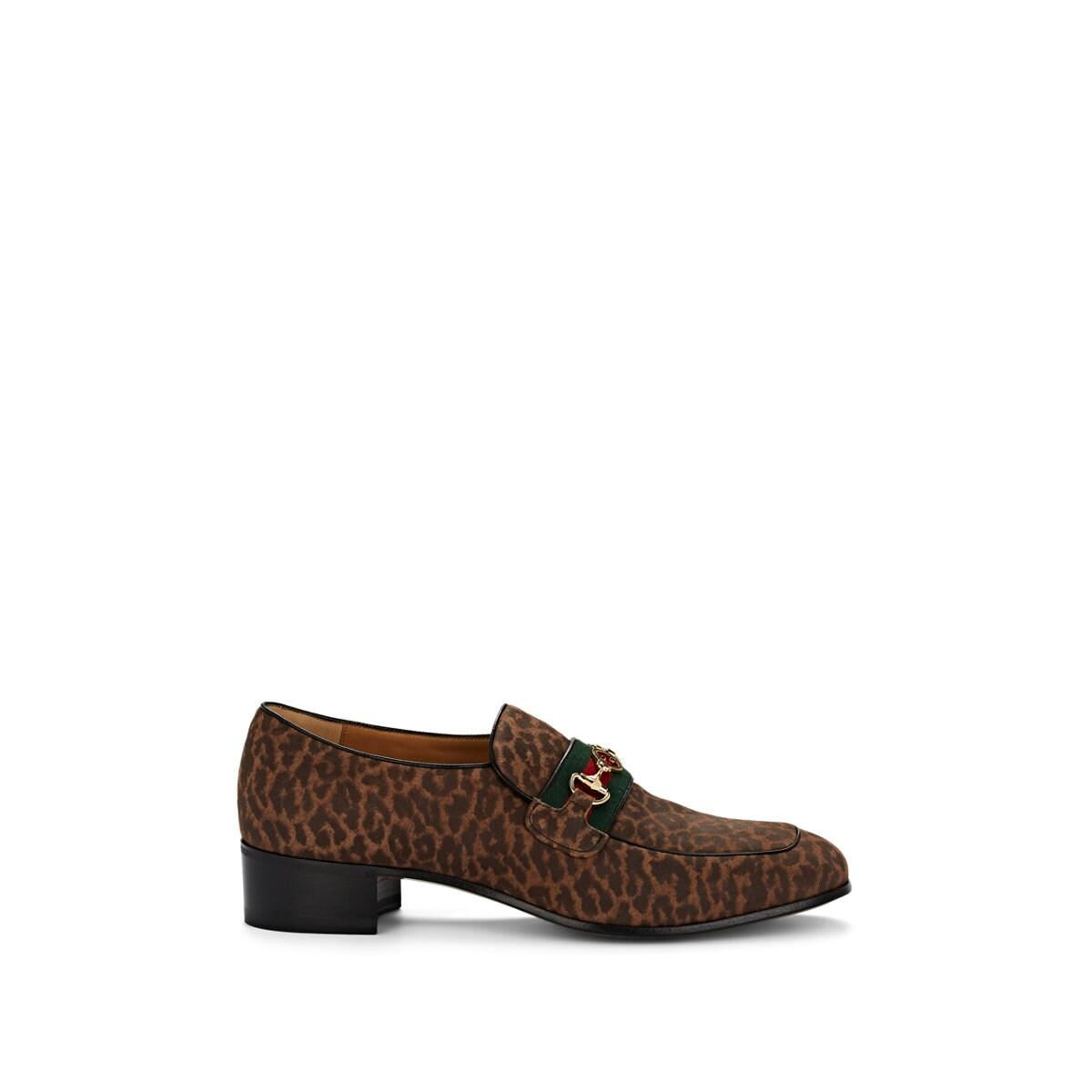 gucci leopard flats
