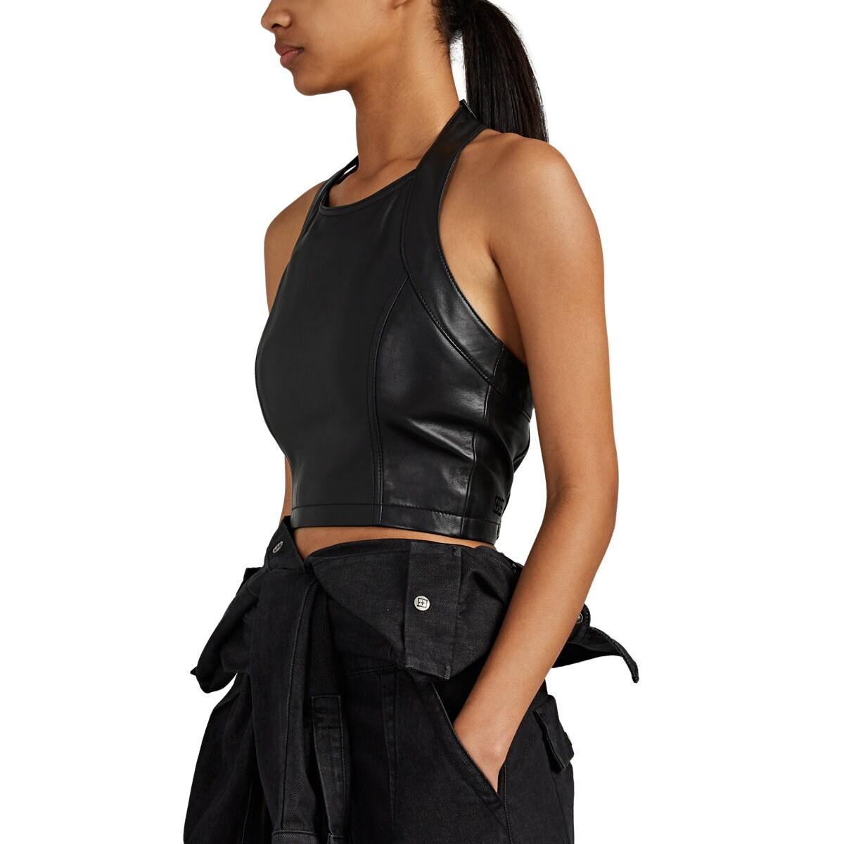 Ksubi Vault Leather Halter Top in Black Lyst