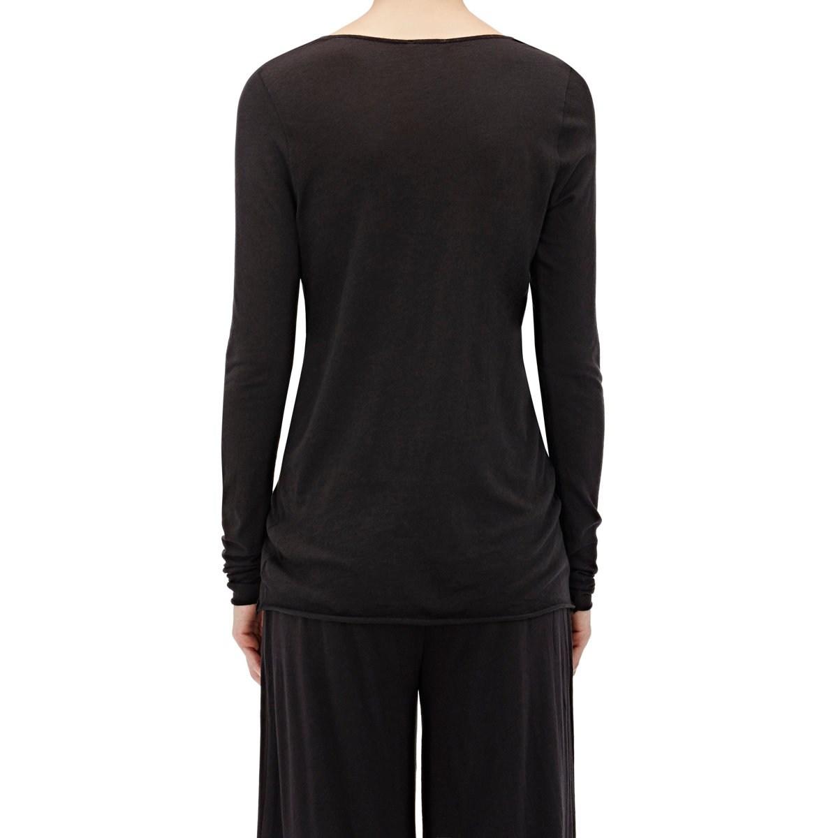 Download Black V Neck Shirt Cotton PNG