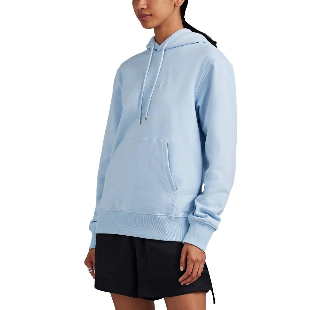 helmut lang light blue hoodie