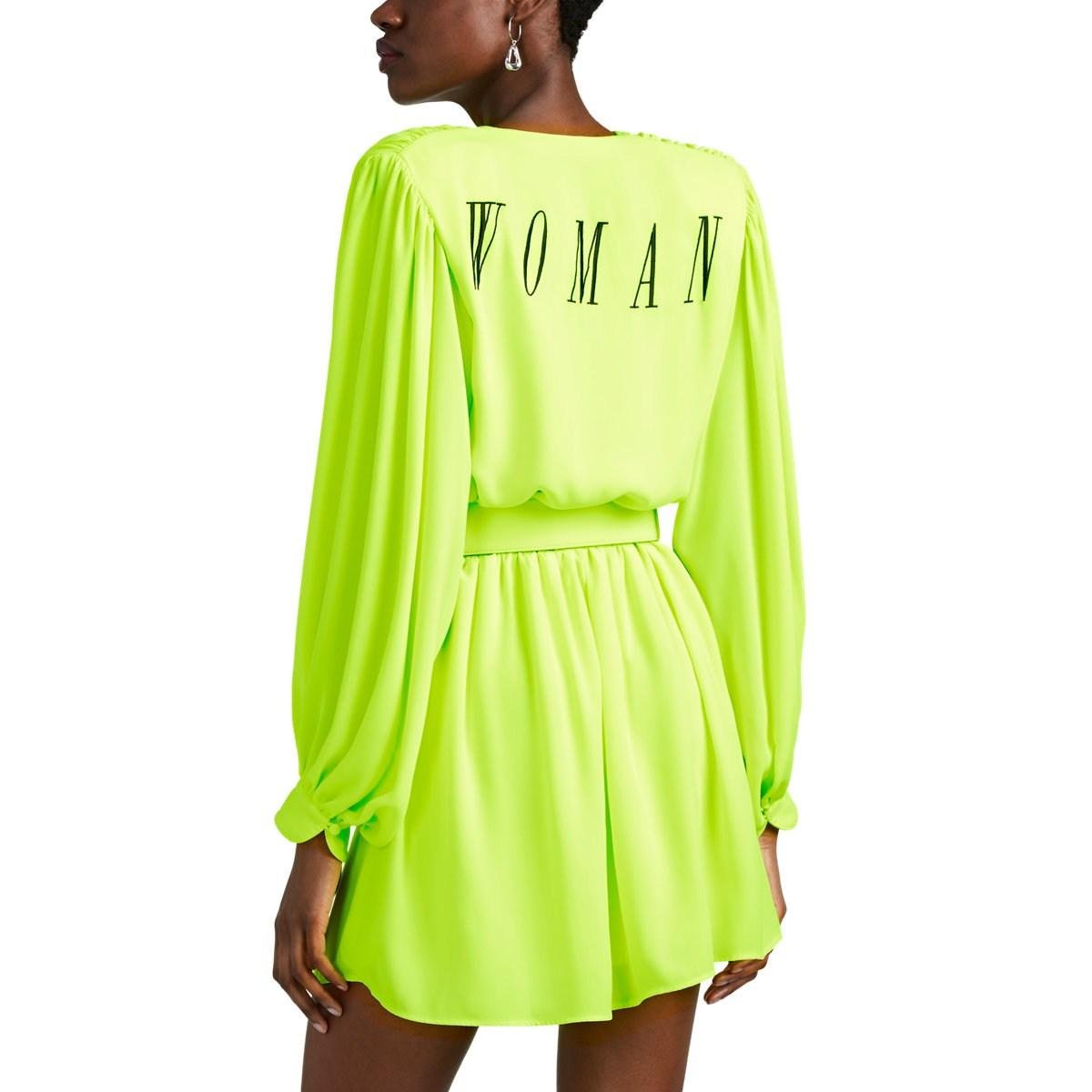 off white neon dress