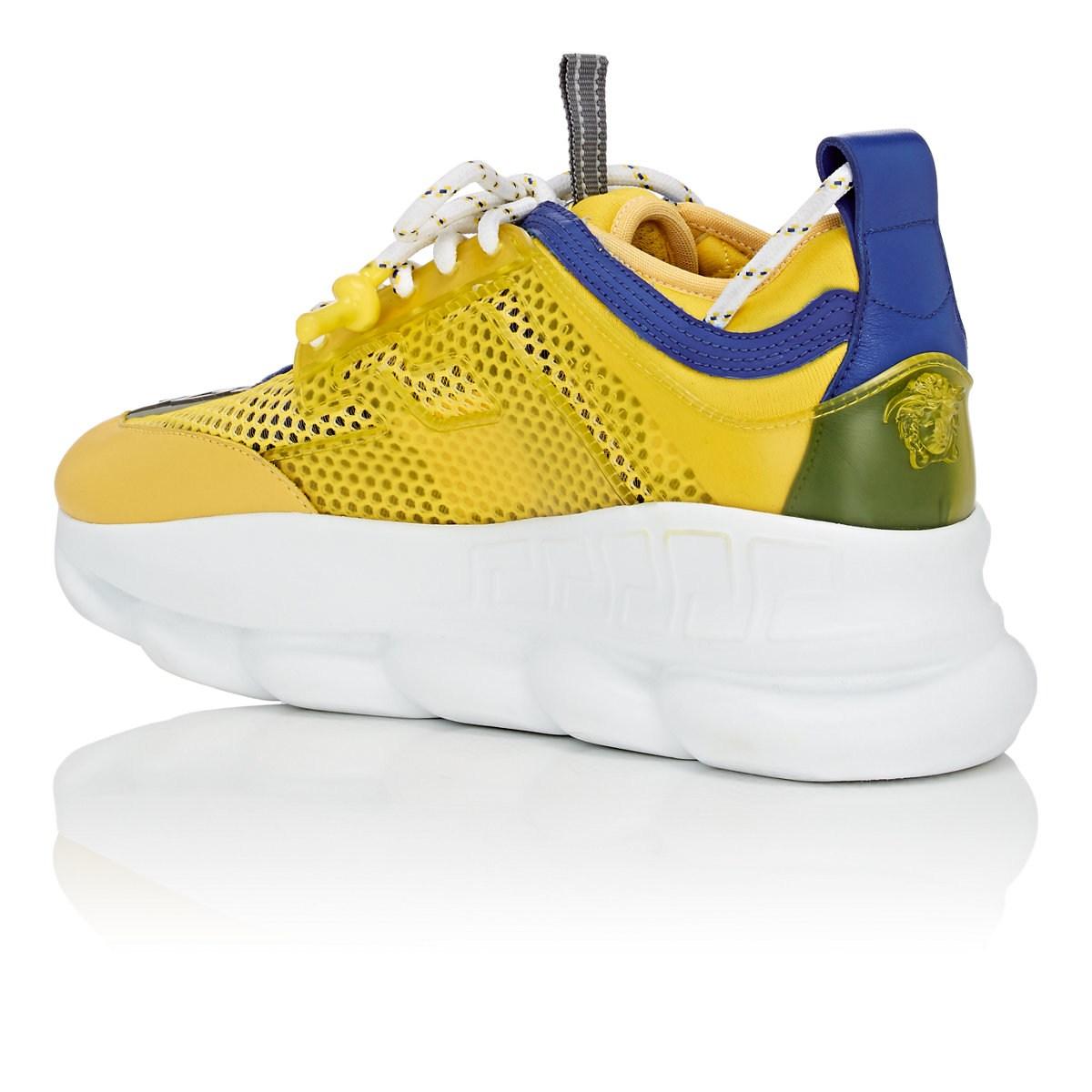 yellow and blue versace sneakers