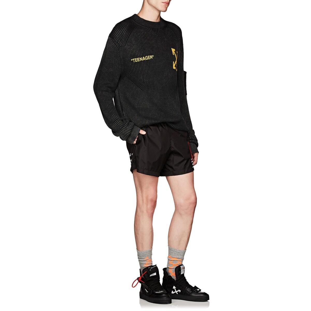 Off-White c/o Virgil Abloh Monalisa Tech-taffeta Swim Trunks in Black