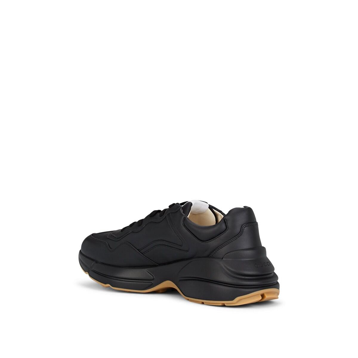 rhyton leather sneaker with tiger
