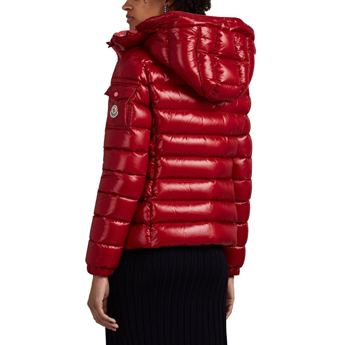 Moncler Bady Fur-trimmed Down Puffer Coat in Red - Lyst