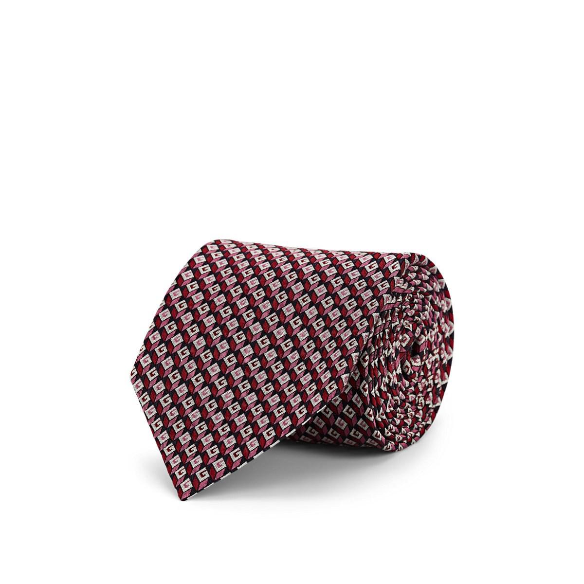 Gucci 3d G Silk Jacquard Necktie in Pink for Men - Lyst