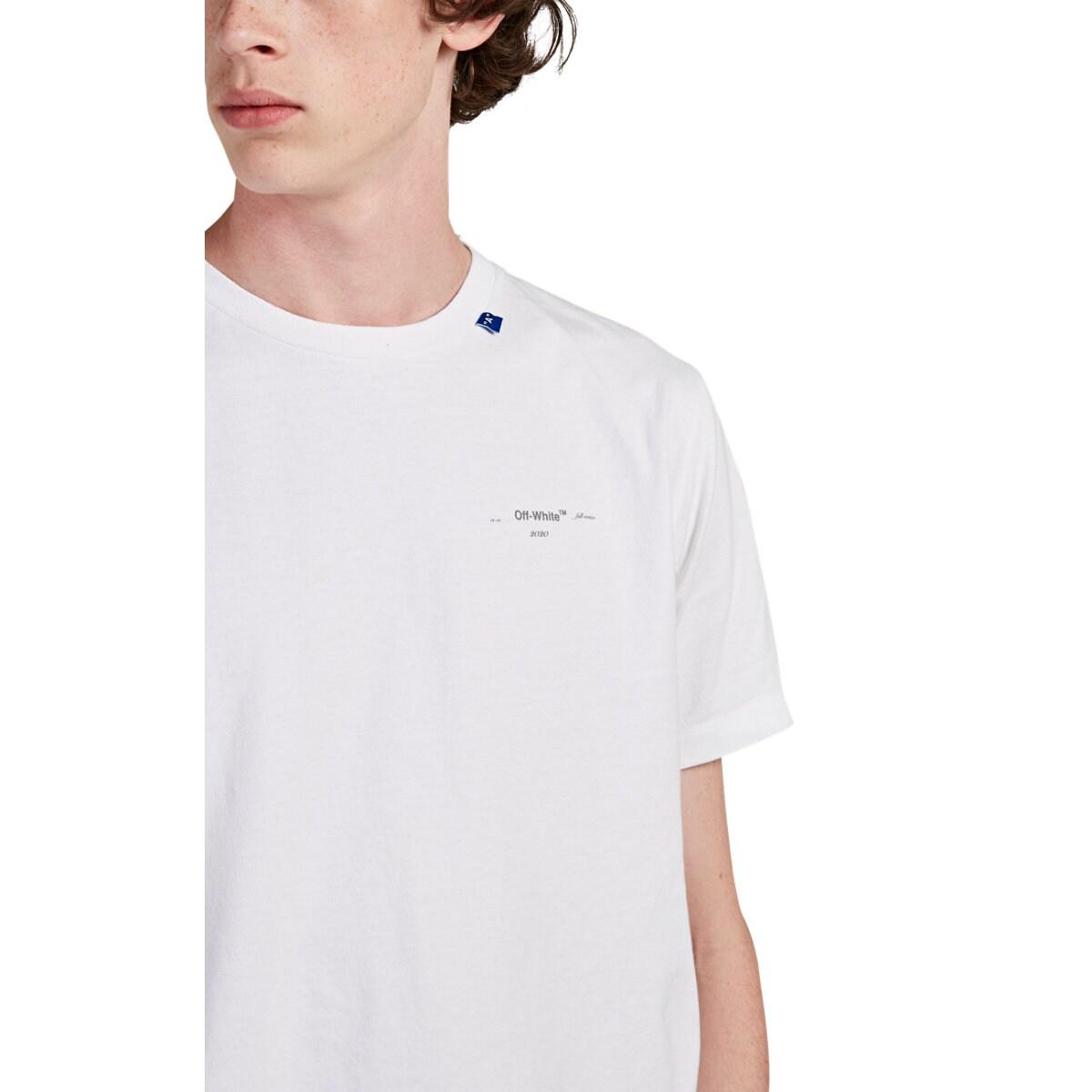 Off-White c/o Virgil Abloh Logo-print Cotton T-shirt in White for Men - Lyst