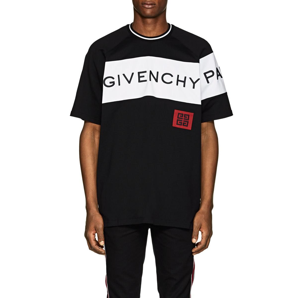 Givenchy 4g Embroidered T-shirt in Black for Men - Lyst