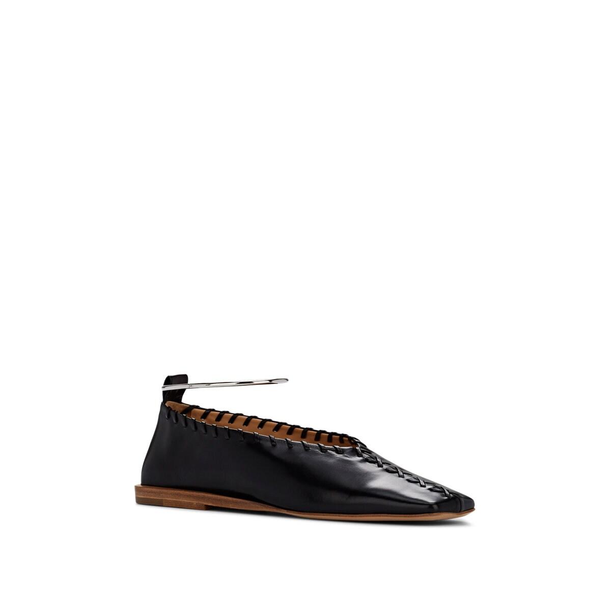 jil sander square toe flats