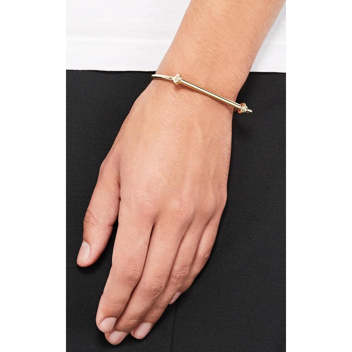 Miansai Thin Screw Cuff Bracelet in Gold (Metallic) for Men - Lyst
