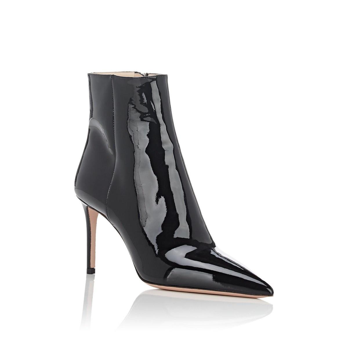 prada patent leather booties