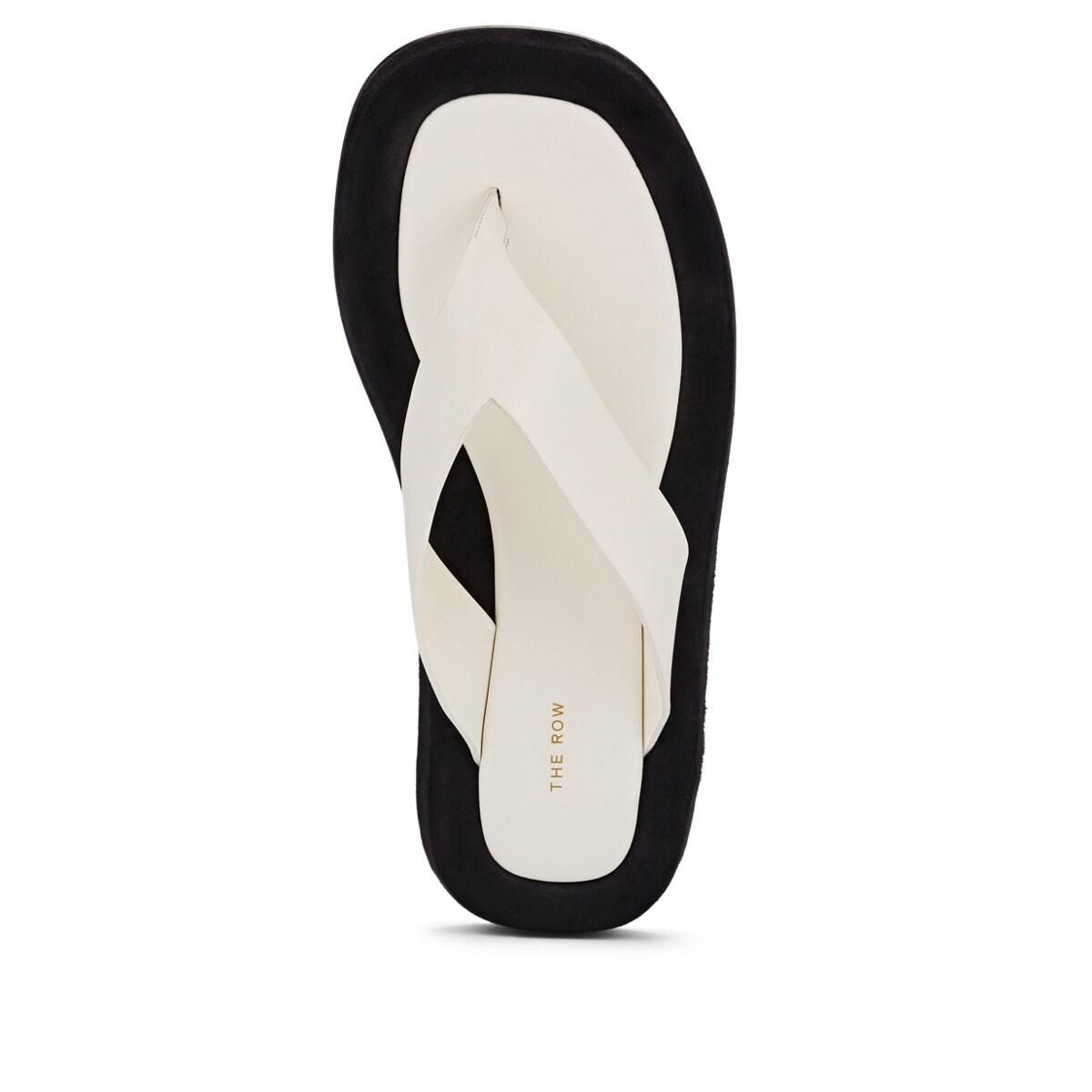 The Row Leather Ginza Sandals - Natural in Natural - Black (Black) - Lyst