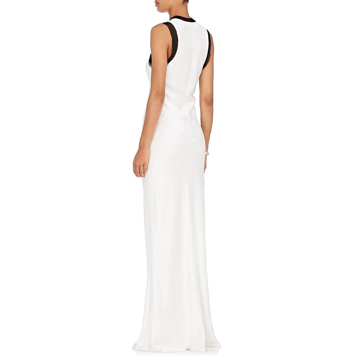 Alexander Wang Synthetic Chain Mail Embellished Charmeuse Gown In