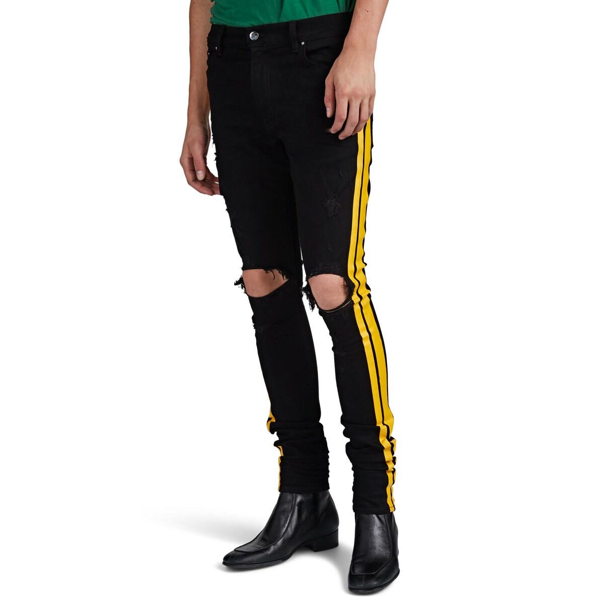 distressed track pants
