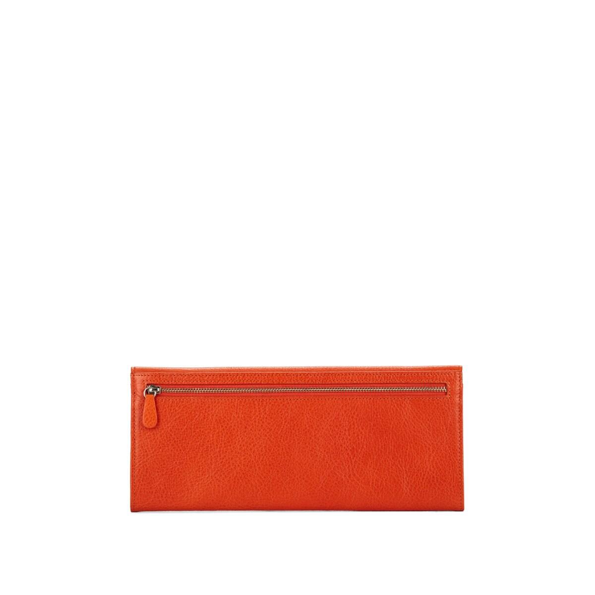 Barneys New York Leather Travel Wallet in Orange for Men - Lyst